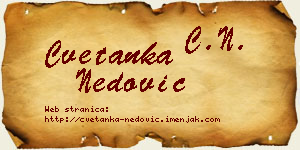 Cvetanka Nedović vizit kartica